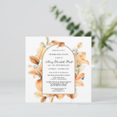 Invitation Boho Terracotta séché Palm Célébration de la vie d (Debout devant)