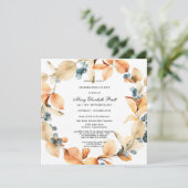 Invitation Boho Terracotta séché Palm Célébration de la vie d (Debout devant)