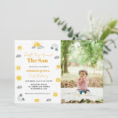 Invitation Boho terracotta Twins premier voyage premier anniv (Debout devant)