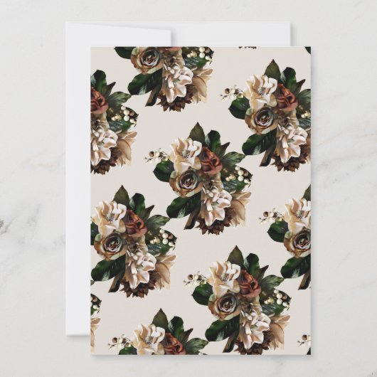 Invitation Boho Terracotta verdure Floral 50e anniversaire (Dos)