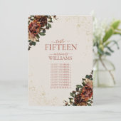 Invitation Boho Terracotta Verdure Floral Mariage (Debout devant)