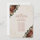 Invitation Boho Terracotta Verdure Floral Mariage (Dos)