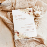 Invitation Boho Terracotta Wedding Invitation, Mariage modern<br><div class="desc">Cette belle Faire-part de mariage au design minimaliste, aux couleurs terreuses et désertiques, est parfaite pour télécharger une photo de vous et de votre futur conjoint ! Modifiez facilement la plupart des termes pour correspondre à votre événement! Les couleurs du texte et des arrière - plans sont entièrement modifiables —>...</div>