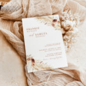 Invitation Boho Terracotta Wedding Invitation, Mariage modern