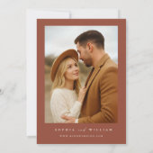 Invitation Boho Terracotta Wildflower Photo Wedding (Dos)