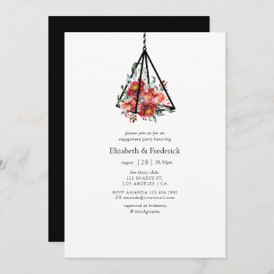 Invitation Boho Terrarium géométrique Floral Engagement Party