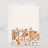 Invitation Boho terre cuite peinte à la main douche nuptiale  (Dos)