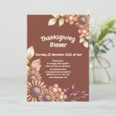 Invitation Boho Thanksgiving Dîner (Debout devant)