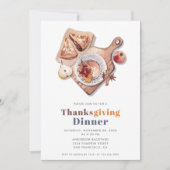 Invitation Boho Thanksgiving Dîner Fête (Devant)