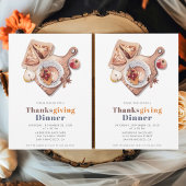 Invitation Boho Thanksgiving Dîner Fête
