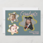 Invitation Boho thème Custom Details Graduation Party (Devant)