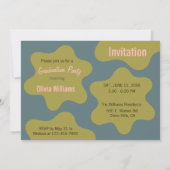 Invitation Boho thème Custom Details Graduation Party (Dos)