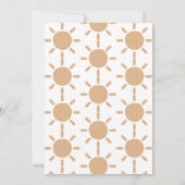 Invitation Boho thème ici vient le baby shower Son (Dos)