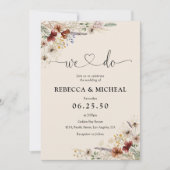 Invitation Boho Tiny Fleur sauvage cérémonie Mariage Invitati (Devant)