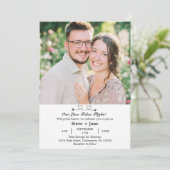 Invitation Boho Travel Wedding Elegant Romantic Custom Photo (Debout devant)