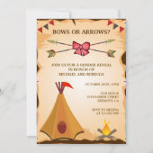 Invitation Boho Tribal Bows ou flèches Parti de révélation de (Devant)
