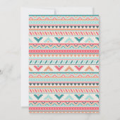 Invitation Boho Tribal Chic Rustique Fleurs Flèche en Bois (Dos)