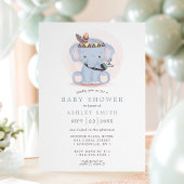 Invitation Boho Tribal Fête de Naissance Éléphant Bébé