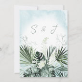 Invitation Boho Tropical Aqua Water Mariage (Dos)