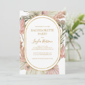 Invitation Boho Tropical Botanical | Bachelorette (Debout devant)
