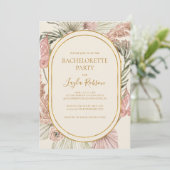 Invitation Boho Tropical Botanical | Bachelorette verte (Debout devant)