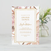 Invitation Boho Tropical Botanical | Douche Lingerie (Debout devant)