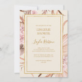 Invitation Boho Tropical Botanical Dusty Rose Lingerie Douche (Devant)