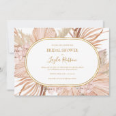 Invitation Boho Tropical Botanical | Fête des mariées horizon (Devant)