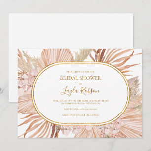 Invitation Boho Tropical Botanical Fête des mariées horizon