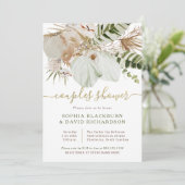 Invitation Boho Tropical Botanical Floral | Douche Couples (Debout devant)