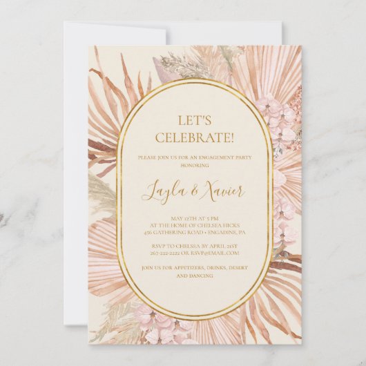 Invitation Boho Tropical Botanical | Ivory Célébrons (Devant)