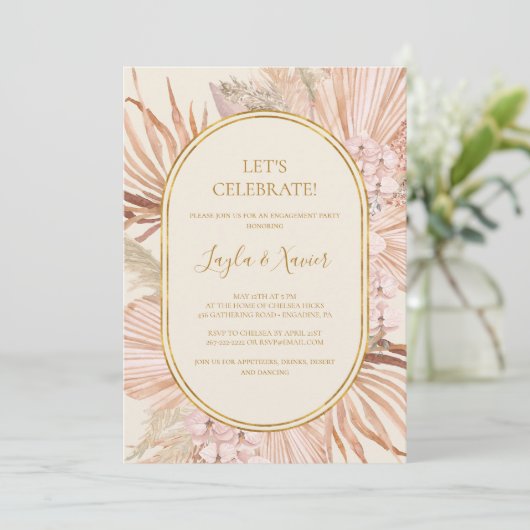 Invitation Boho Tropical Botanical | Ivory Célébrons (Debout devant)