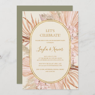 Invitation Boho Tropical Botanical Vert Fêtons