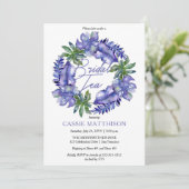 Invitation Boho Tropical Feuilles pourpre | Thé nuptial vert (Debout devant)