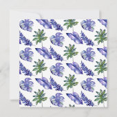 Invitation Boho Tropical Feuilles Purple Green Retraite Party (Dos)