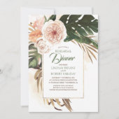 Invitation Boho Tropical Floral Desert Dîner de répétition (Devant)