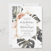 Invitation Boho Tropical Floral | Mariage (Devant)