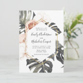 Invitation Boho Tropical Floral | Mariage (Debout devant)