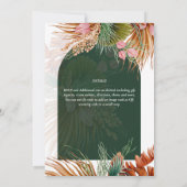 Invitation BOHO Tropical Pampas Grass Mariage (Dos)