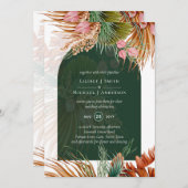 Invitation BOHO Tropical Pampas Grass Mariage (Devant / Derrière)