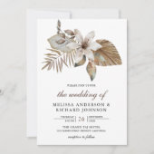 Invitation Boho Tropical séché Palm Floral tout en un Mariage (Devant)