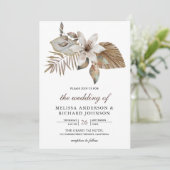 Invitation Boho Tropical séché Palm Floral tout en un Mariage (Debout devant)