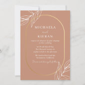 Invitation Boho Tropical Terracotta Mariage moderne (Devant)