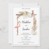 Invitation Boho Tropical Zoo Mariage Destination (Devant)