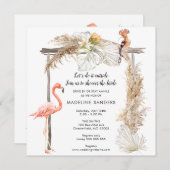 Invitation Boho Tropics Hors Fête des mariées (Devant / Derrière)