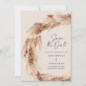 Invitation Boho turquoise mariage enregistrer la date (Devant)
