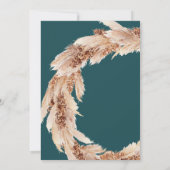 Invitation Boho turquoise mariage enregistrer la date (Dos)