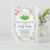 Invitation Boho Two Peas dans le Baby shower des jumeaux Pod (Debout devant)