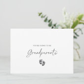 Invitation Boho Ultrasound Photo Pregnancy Announcement Card (Debout devant)