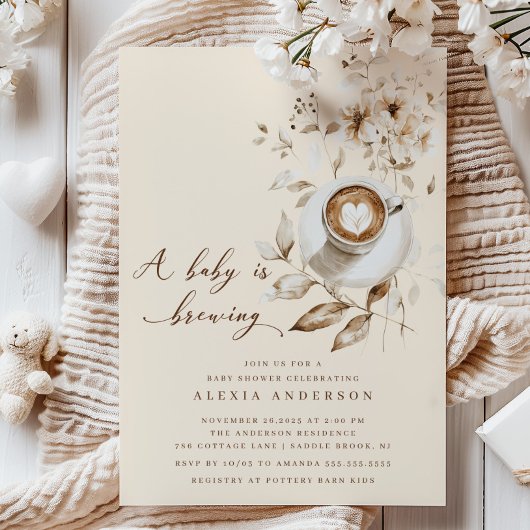 Invitation Boho Un Bébé Brasse Du Baby shower